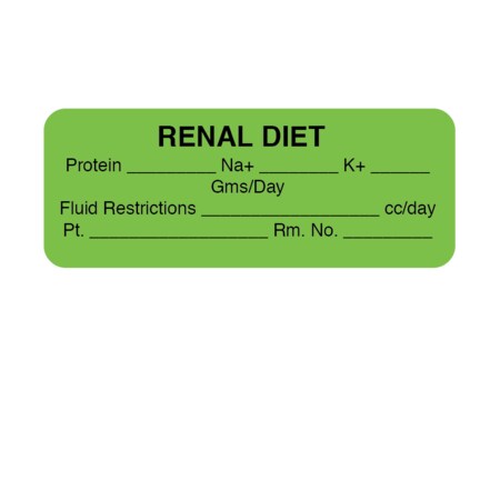 Renal Diet / Protein / Na+ / K+ Label 7/8 X 1-5/8